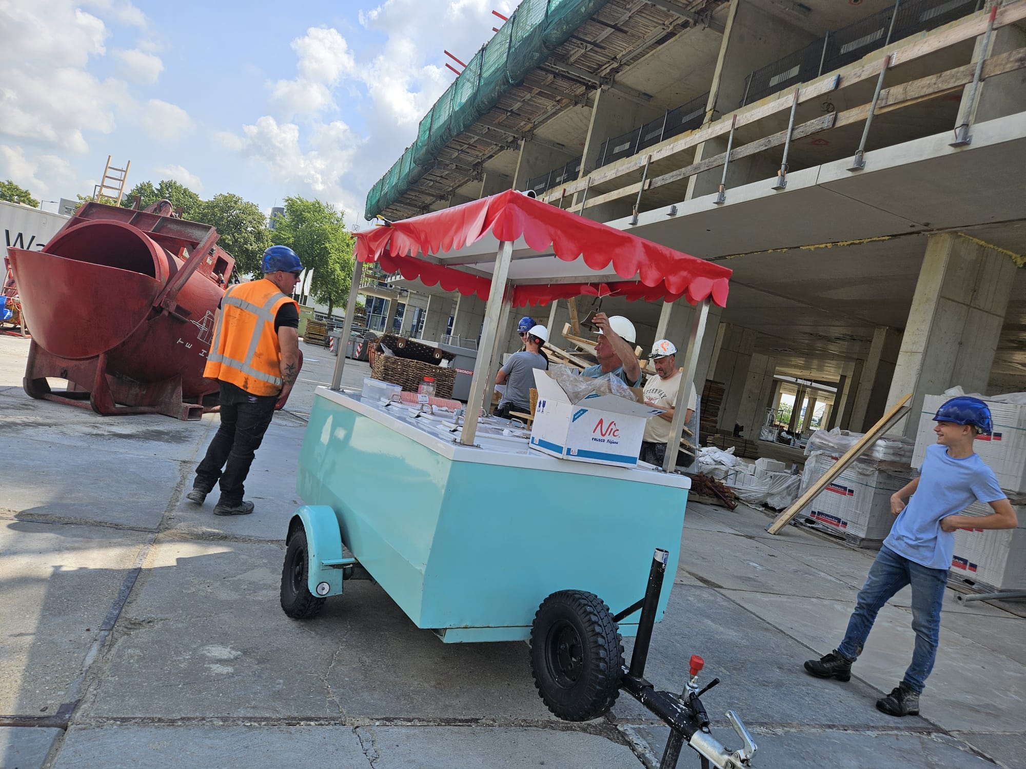 Verfrissende Traktatie van Capo IJs voor Greystar Bouwvakkers in Rotterdam!