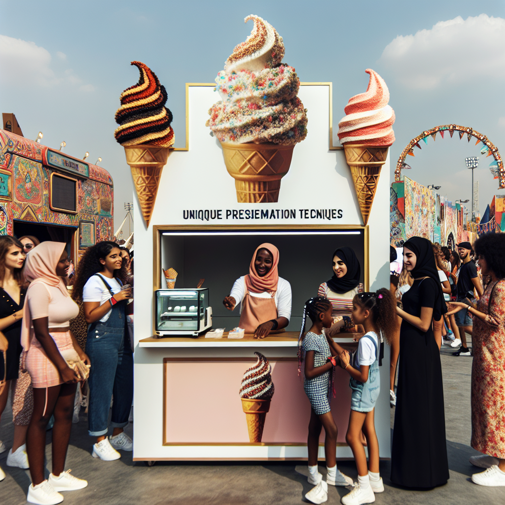 Unieke presentatie technieken van ons ijskraam tijdens evenementen