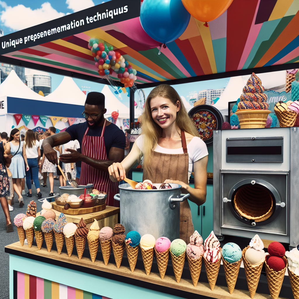 Unieke presentatie technieken van ons ijskraam tijdens evenementen