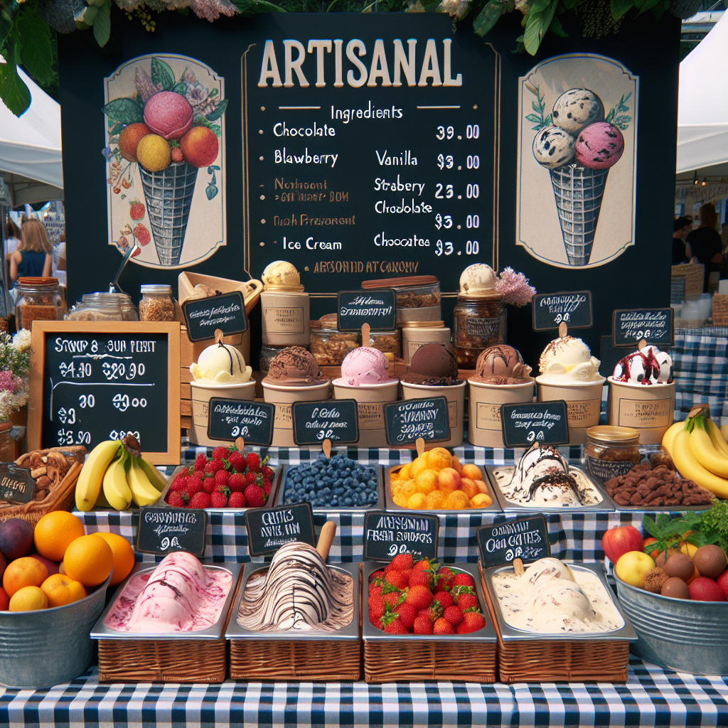 Ambachtelijke ingrediënten in ons ijskraam tijdens evenementen