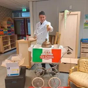 Voor kleinere gelegenheden, de baby ijskar